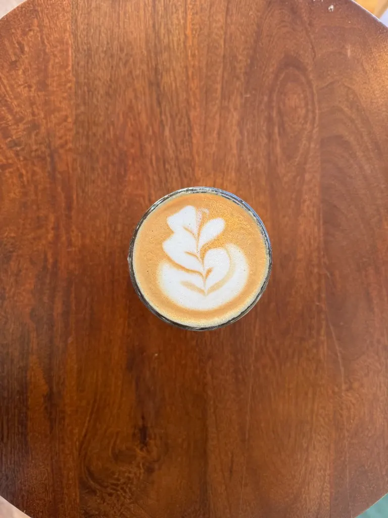 Pistachio cream cakes from above